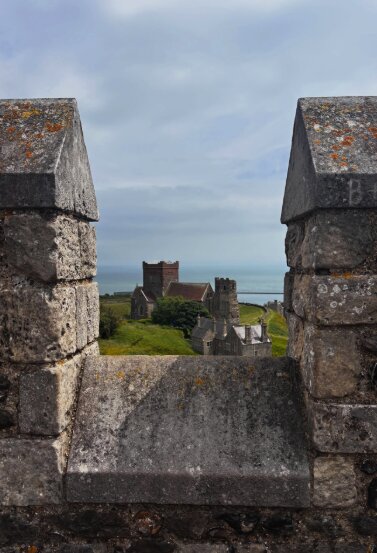 View from the top of Dover Castle Great Tower