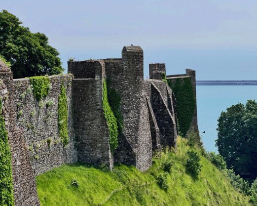 Dover Castle medieval curtain walls and towers