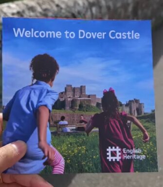 Dover Castle English Heritage welcome sign